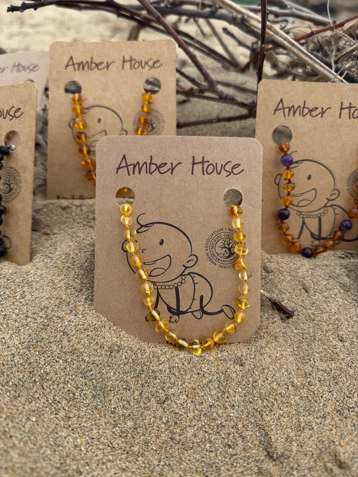 GOLDEN HONEY AMBER NECKLACE- Baby